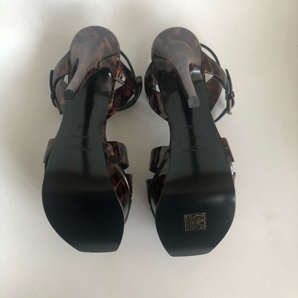 NIB $954 Saint Laurent Tribute Tortoise-Patent Platform in size 39! - Picture 10 of 16